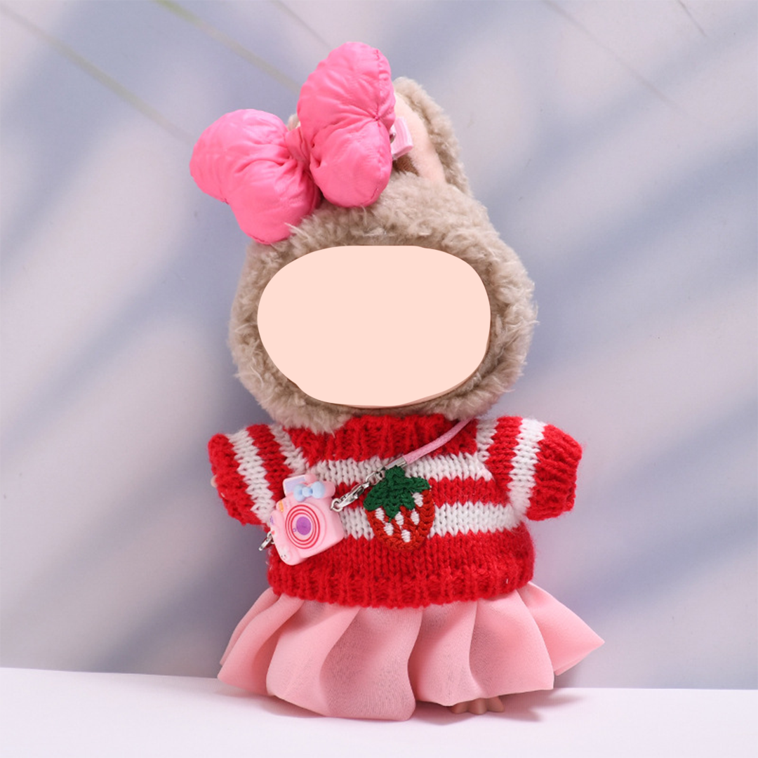 17cm Doll Clothes,6.7 Inches Cute Doll Clothes Suitable for Dolls Accessories, Dress Up Clothes for 17cmPlush Doll(NO Doll)