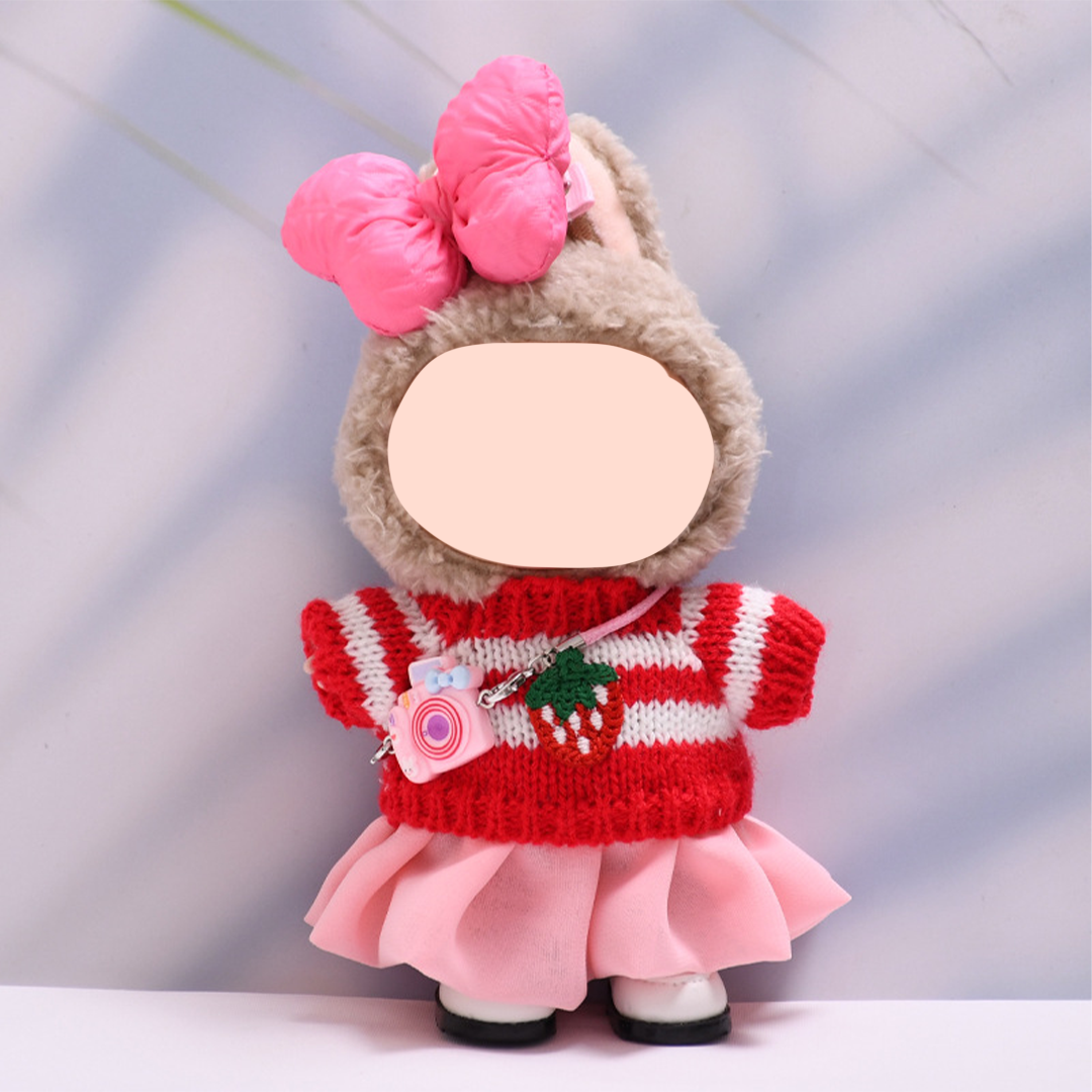 17cm Doll Clothes,6.7 Inches Cute Doll Clothes Suitable for Dolls Accessories, Dress Up Clothes for 17cmPlush Doll(NO Doll)
