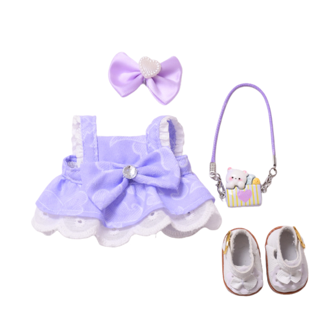 17cm Doll Clothes,6.7 Inches Cute Doll Clothes Suitable for Dolls Accessories, Dress Up Clothes for 17cmPlush Doll(NO Doll)