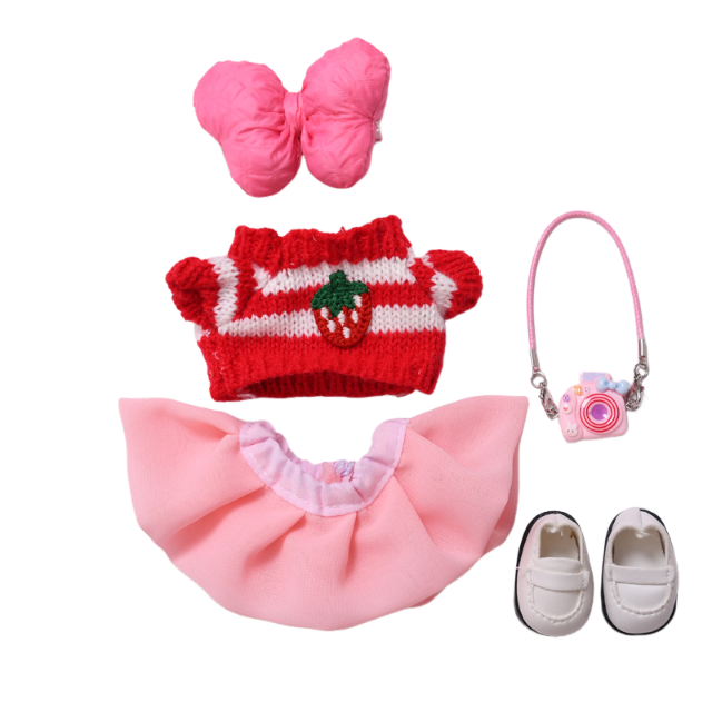 17cm Doll Clothes,6.7 Inches Cute Doll Clothes Suitable for Dolls Accessories, Dress Up Clothes for 17cmPlush Doll(NO Doll)