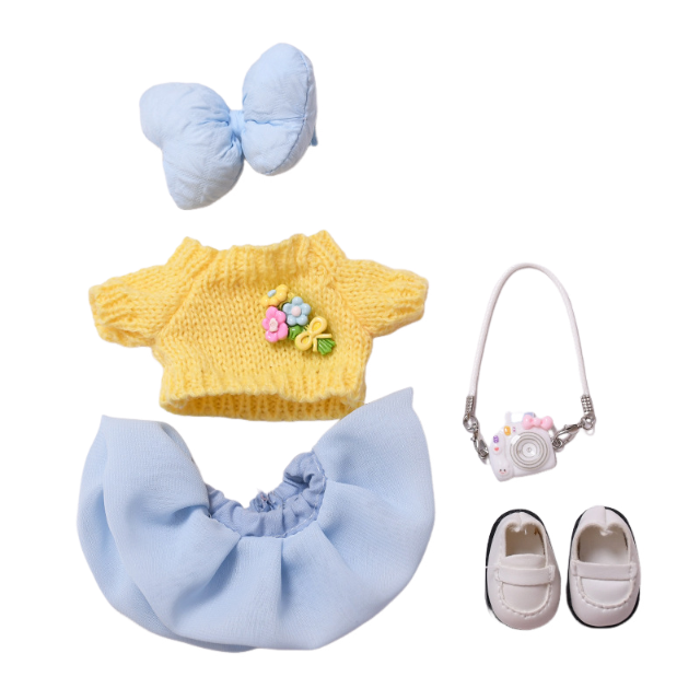 17cm Doll Clothes,6.7 Inches Cute Doll Clothes Suitable for Dolls Accessories, Dress Up Clothes for 17cmPlush Doll(NO Doll)