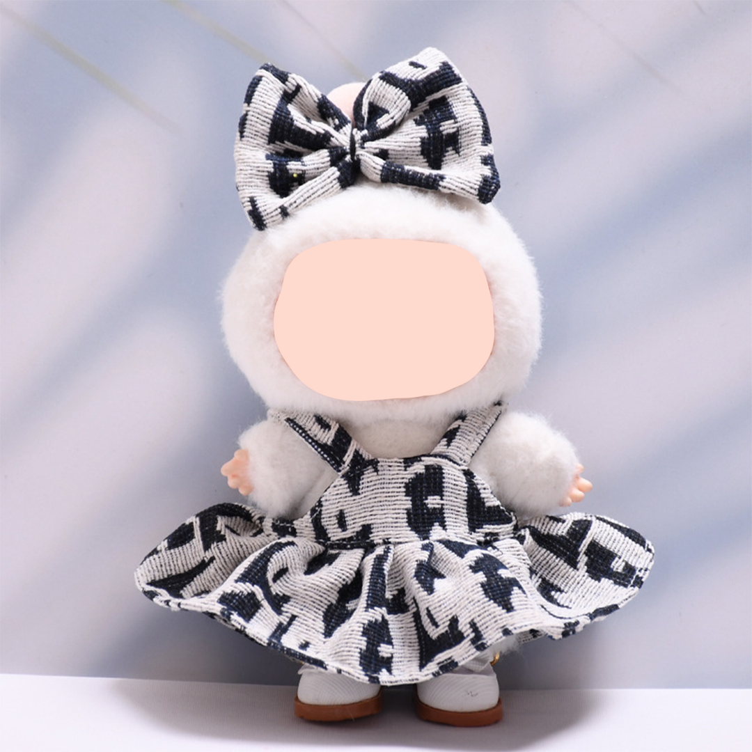 17cm Doll Clothes Compatitable with Labubu,6.7 Inches Cute Doll Clothes Suitable for Labubu Dolls Accessories, Dress Up Clothes for Labubu Plush Doll(NO Doll)