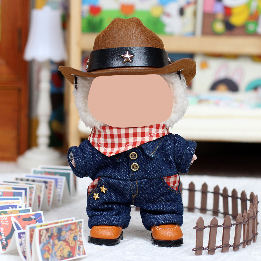 17cm Doll Clothes Compatitable with Labubu,6.7 Inches Cute Doll Clothes Suitable for Labubu Dolls Accessories, Dress Up Clothes for Labubu Plush Doll(NO Doll)