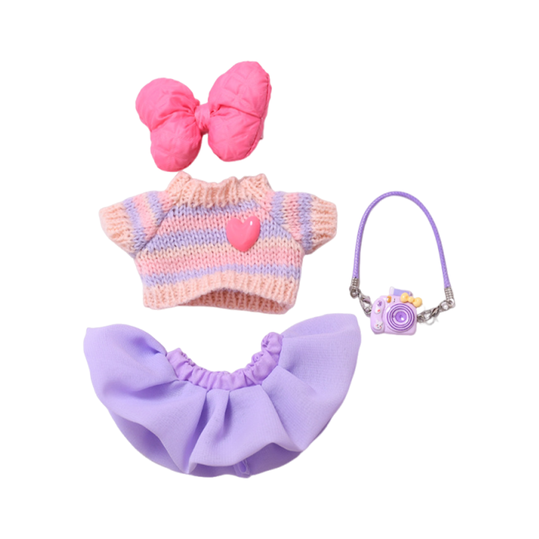 17cm Doll Clothes,6.7 Inches Cute Doll Clothes Suitable for Dolls Accessories, Dress Up Clothes for 17cmPlush Doll(NO Doll)
