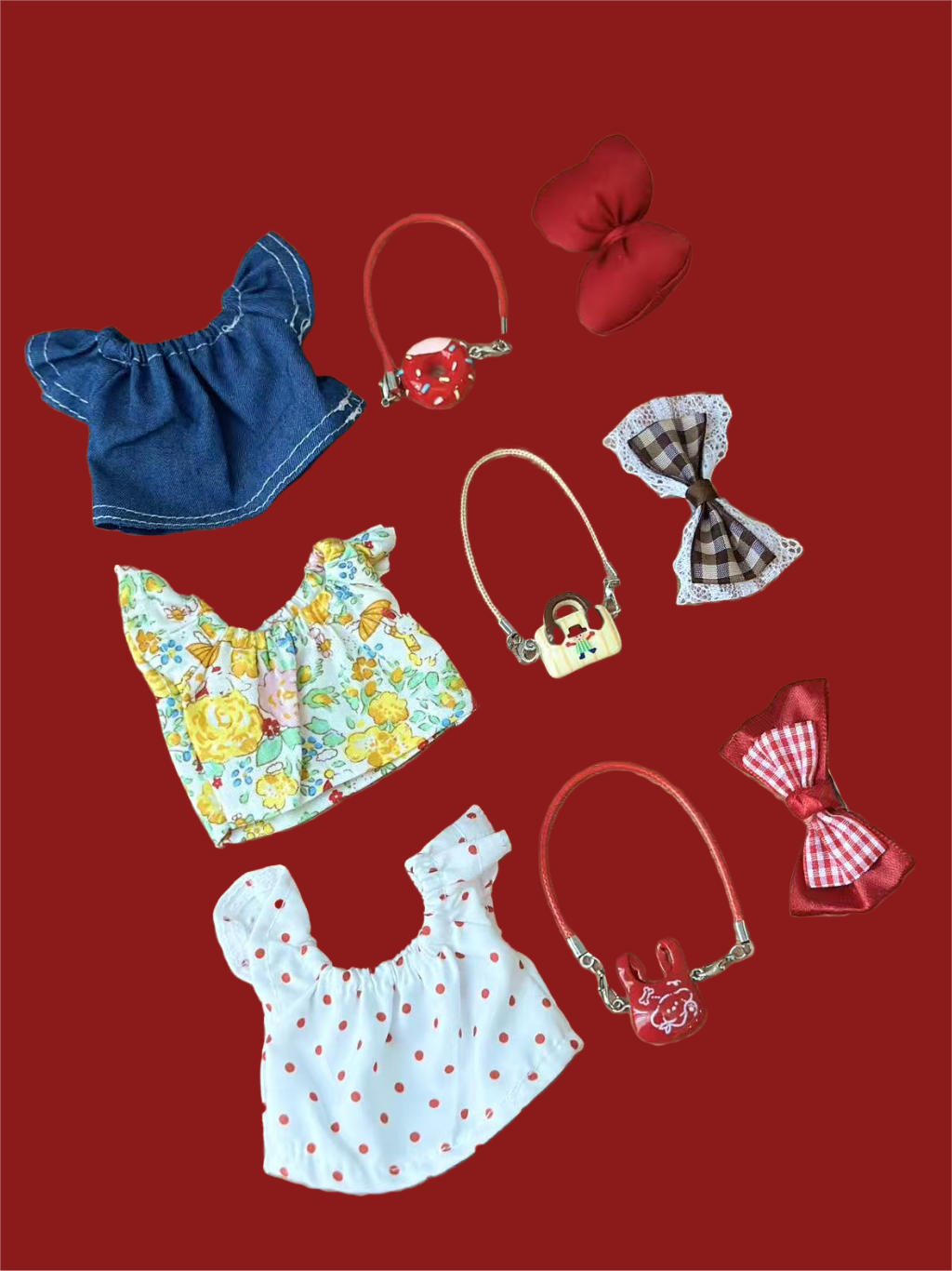17cm Doll Clothes,6.7 Inches Cute Doll Clothes Suitable for Dolls Accessories, Dress Up Clothes for 17cmPlush Doll(NO Doll)