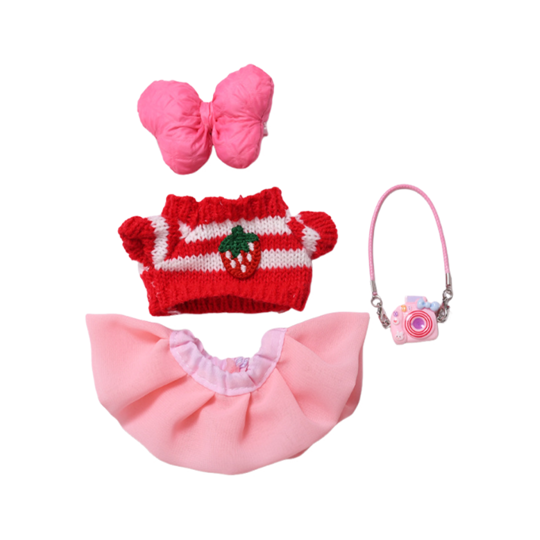 17cm Doll Clothes,6.7 Inches Cute Doll Clothes Suitable for Dolls Accessories, Dress Up Clothes for 17cmPlush Doll(NO Doll)