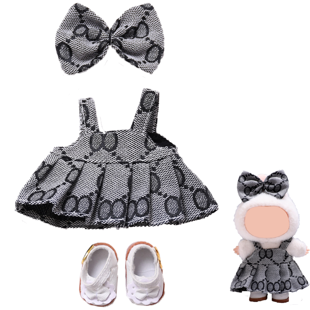 17cm Doll Clothes Compatitable with Labubu,6.7 Inches Cute Doll Clothes Suitable for Labubu Dolls Accessories, Dress Up Clothes for Labubu Plush Doll(NO Doll)