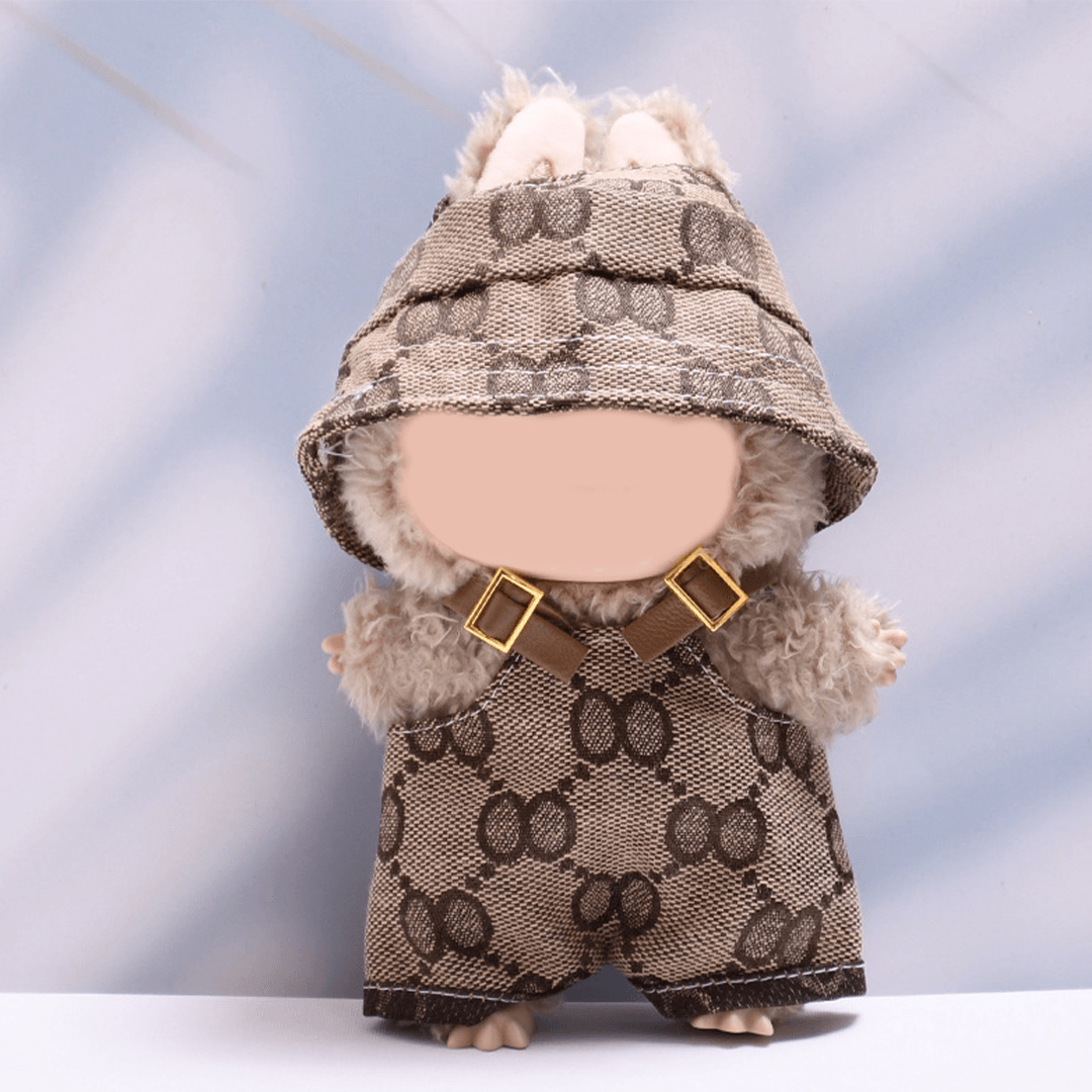 17cm Doll Clothes Compatitable with Labubu,6.7 Inches Cute Doll Clothes Suitable for Labubu Dolls Accessories, Dress Up Clothes for Labubu Plush Doll(NO Doll)