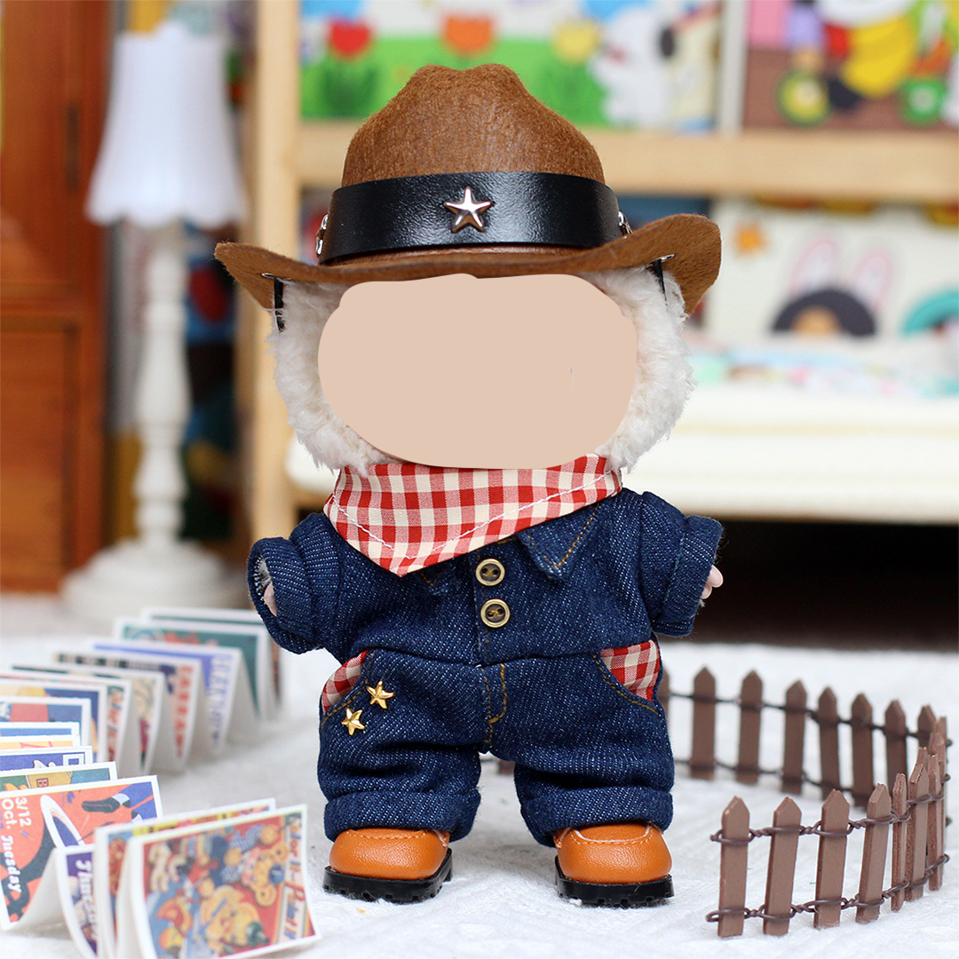 17cm Doll Clothes Compatitable with Labubu,6.7 Inches Cute Doll Clothes Suitable for Labubu Dolls Accessories, Dress Up Clothes for Labubu Plush Doll(NO Doll)