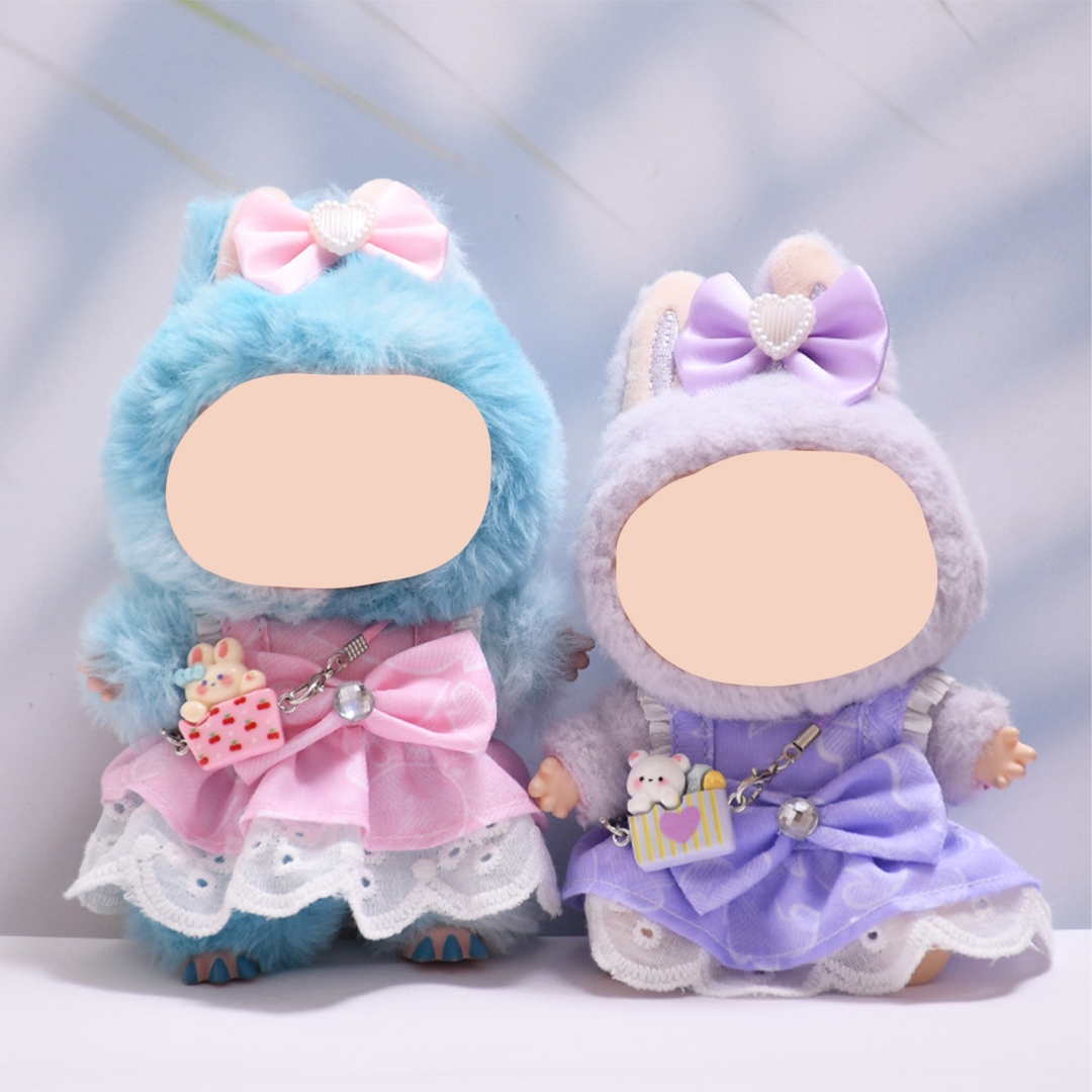 17cm Doll Clothes,6.7 Inches Cute Doll Clothes Suitable for Dolls Accessories, Dress Up Clothes for 17cmPlush Doll(NO Doll)