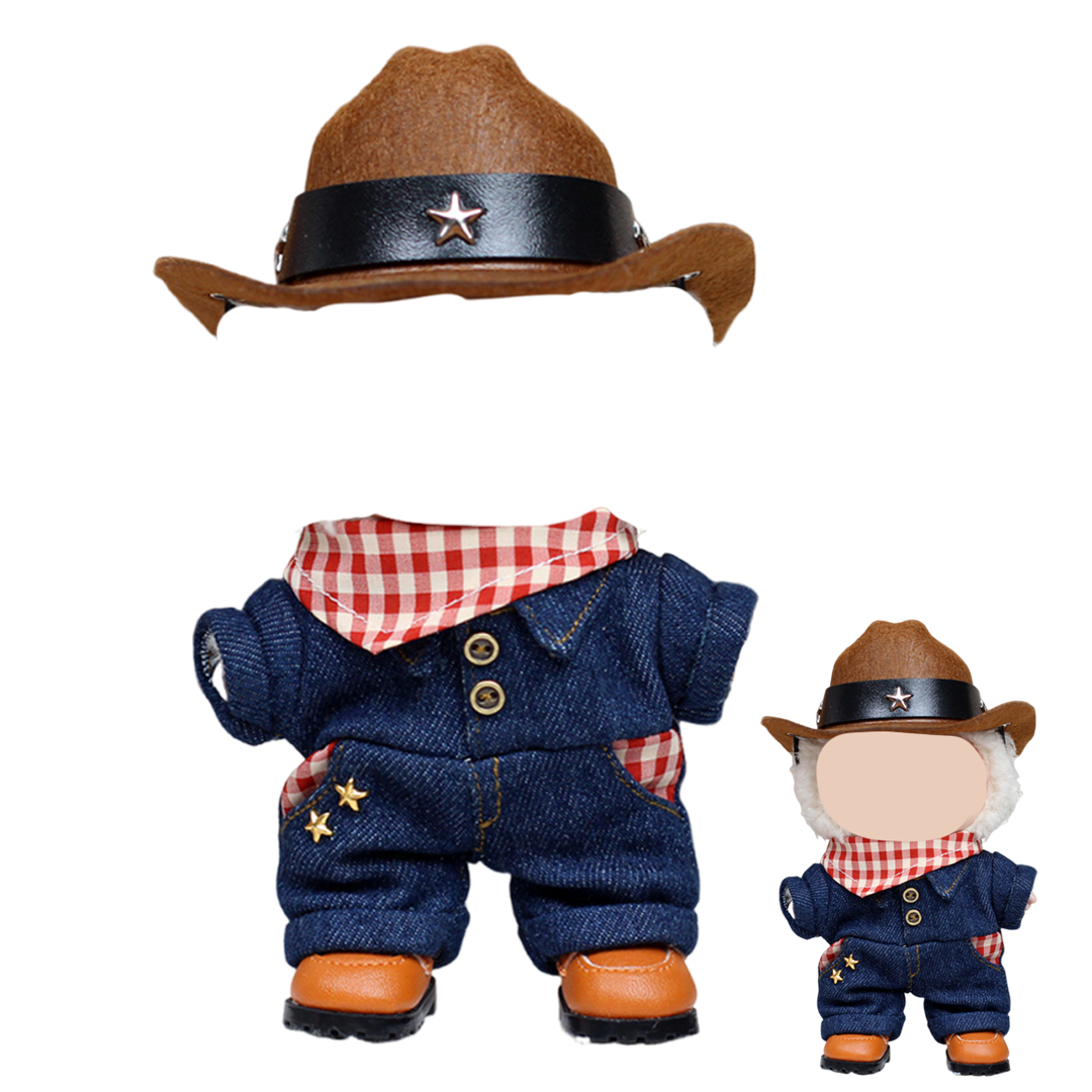 17cm Doll Clothes Compatitable with Labubu,6.7 Inches Cute Doll Clothes Suitable for Labubu Dolls Accessories, Dress Up Clothes for Labubu Plush Doll(NO Doll)
