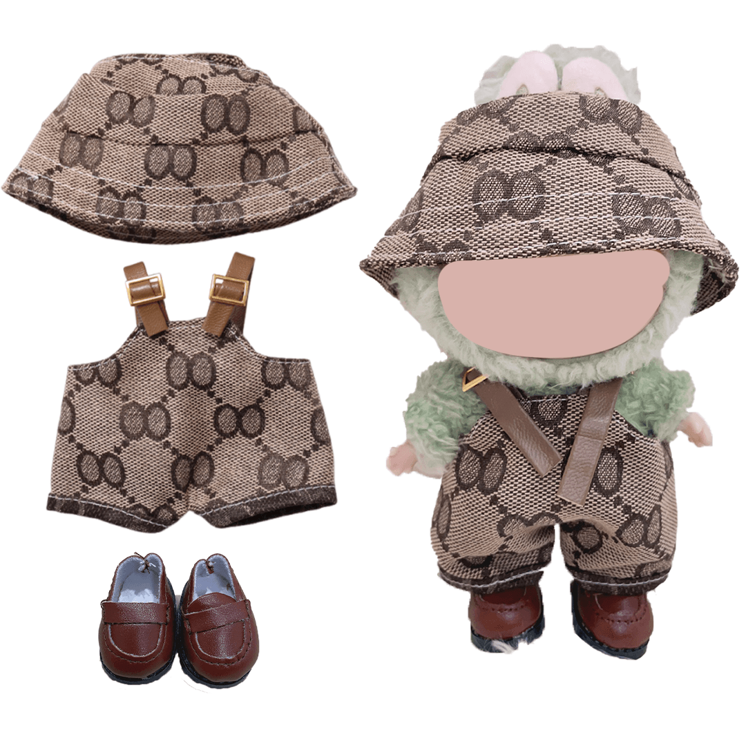 17cm Doll Clothes Compatitable with Labubu,6.7 Inches Cute Doll Clothes Suitable for Labubu Dolls Accessories, Dress Up Clothes for Labubu Plush Doll(NO Doll)