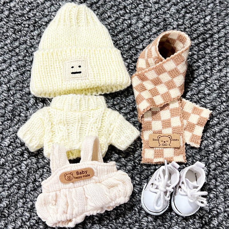 17cm Doll Clothes Compatitable with Labubu,6.7 Inches Cute Doll Clothes Suitable for Labubu Dolls Accessories, Dress Up Clothes for Labubu Plush Doll(NO Doll)