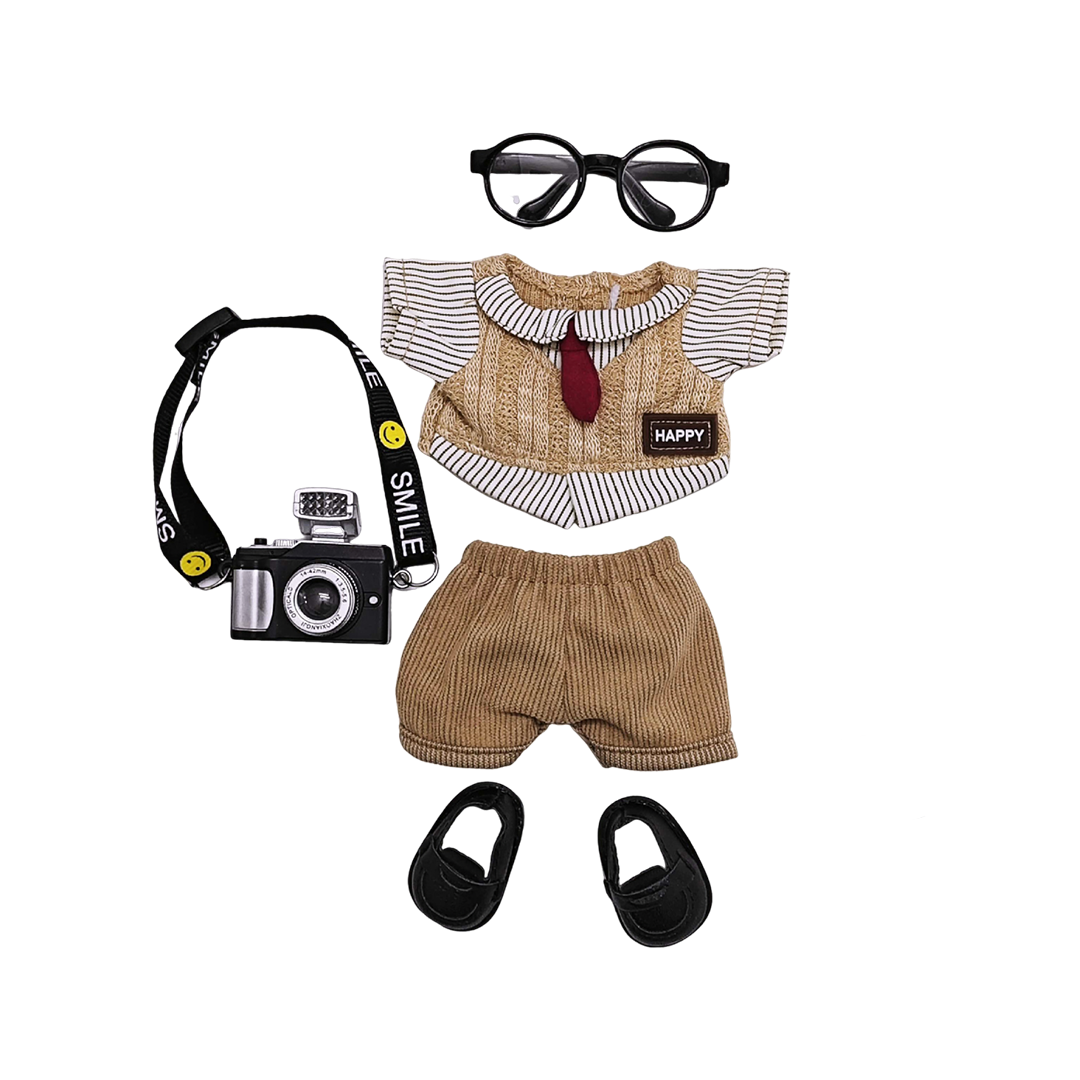 5set 17cm Doll Clothes,6.7 Inches Cute Doll Clothes Suitable for Dolls Accessories, Dress Up Clothes for17cm Plush Doll(NO Doll)