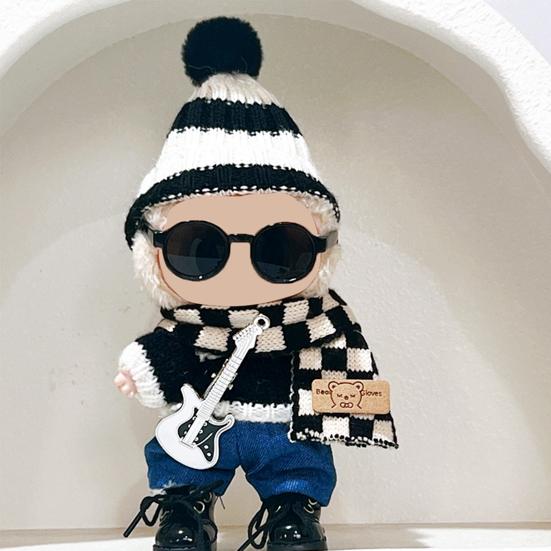 17cm Doll Clothes Compatitable with Labubu,6.7 Inches Cute Doll Clothes Suitable for Labubu Dolls Accessories, Dress Up Clothes for Labubu Plush Doll(NO Doll)