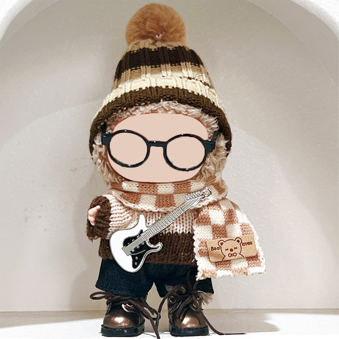 17cm Doll Clothes Compatitable with Labubu,6.7 Inches Cute Doll Clothes Suitable for Labubu Dolls Accessories, Dress Up Clothes for Labubu Plush Doll(NO Doll)