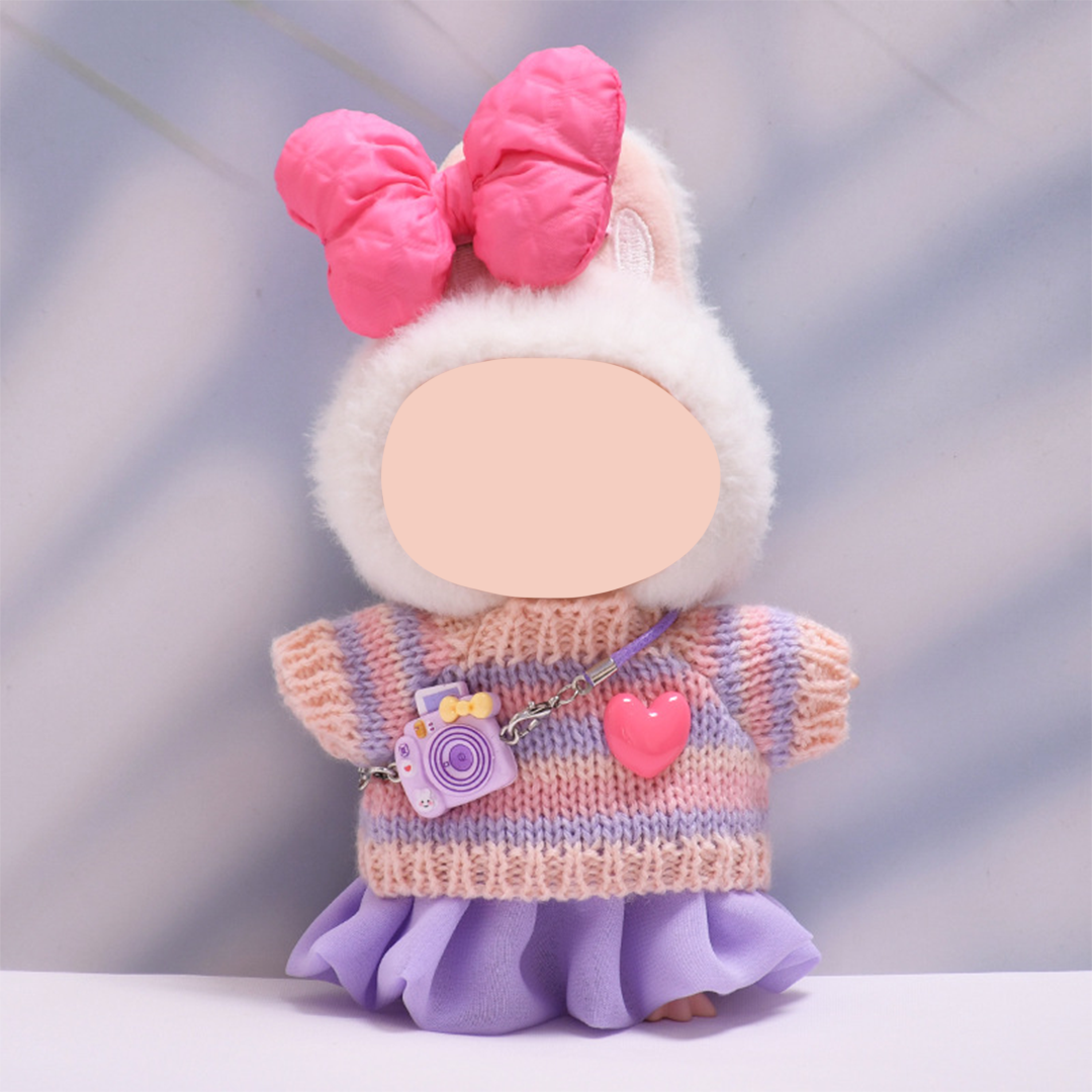 17cm Doll Clothes,6.7 Inches Cute Doll Clothes Suitable for Dolls Accessories, Dress Up Clothes for 17cmPlush Doll(NO Doll)