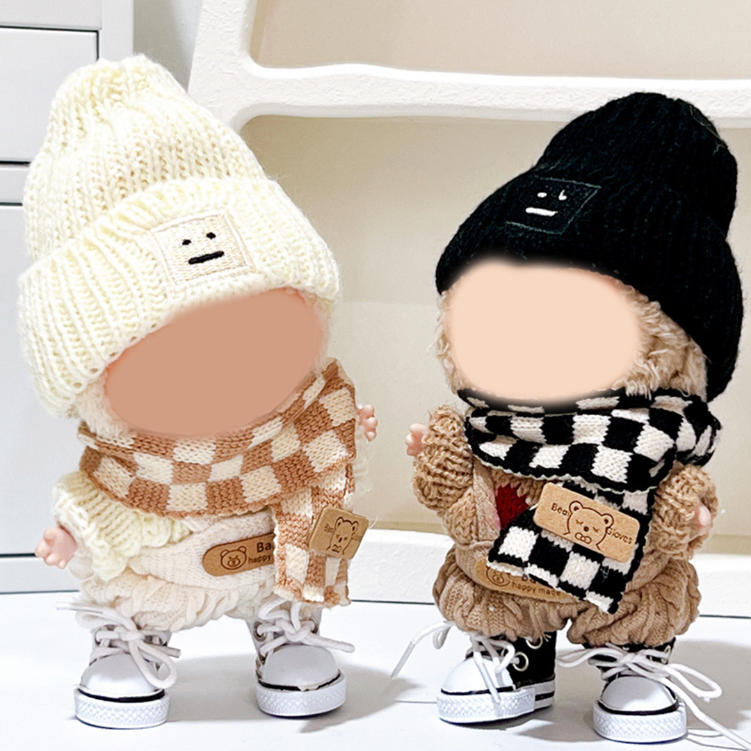 17cm Doll Clothes Compatitable with Labubu,6.7 Inches Cute Doll Clothes Suitable for Labubu Dolls Accessories, Dress Up Clothes for Labubu Plush Doll(NO Doll)