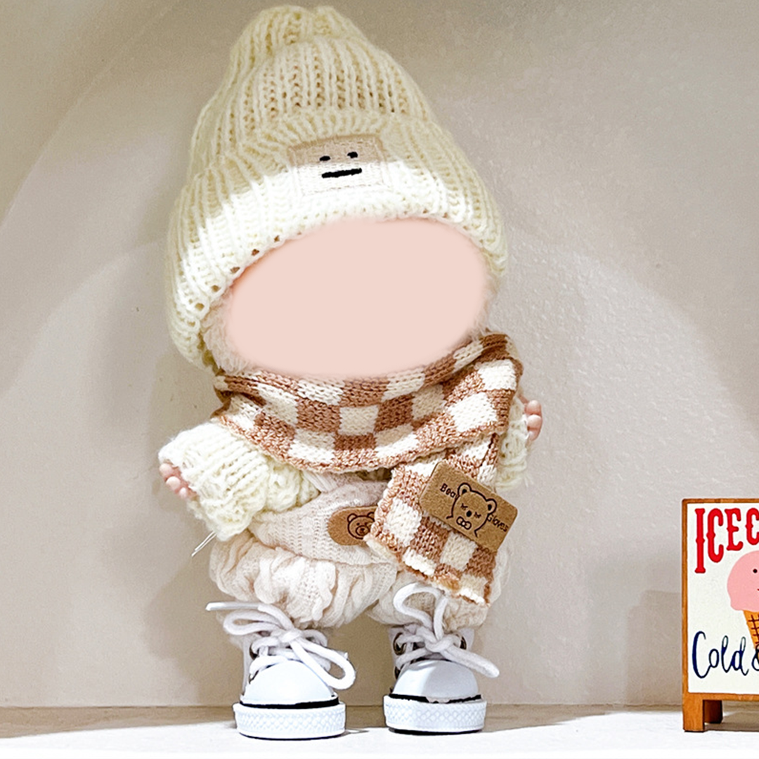 17cm Doll Clothes Compatitable with Labubu,6.7 Inches Cute Doll Clothes Suitable for Labubu Dolls Accessories, Dress Up Clothes for Labubu Plush Doll(NO Doll)