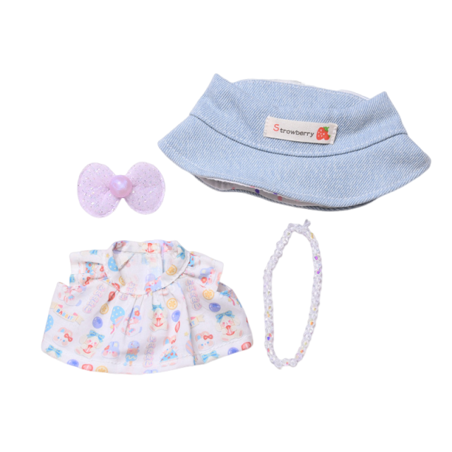 17cm Doll Clothes,6.7 Inches Cute Doll Clothes Suitable for Dolls Accessories, Dress Up Clothes for 17cmPlush Doll(NO Doll)
