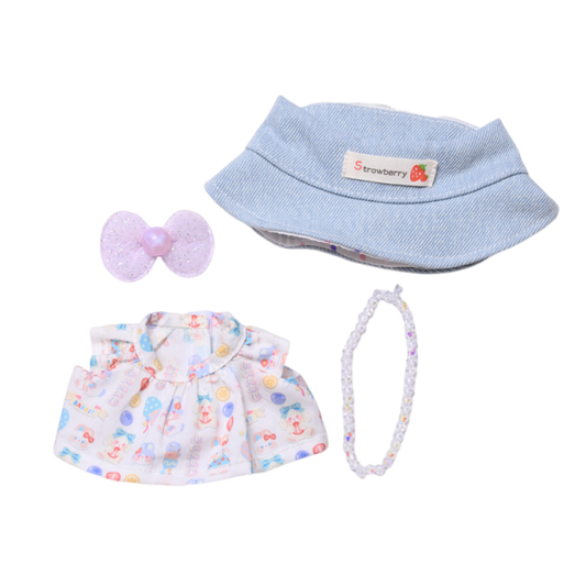 17cm Doll Clothes,6.7 Inches Cute Doll Clothes Suitable for Dolls Accessories, Dress Up Clothes for 17cmPlush Doll(NO Doll)