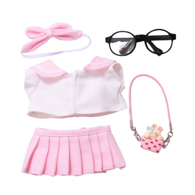 17cm Doll Clothes,6.7 Inches Cute Doll Clothes Suitable for Dolls Accessories, Dress Up Clothes for 17cmPlush Doll(NO Doll) (Style-D)