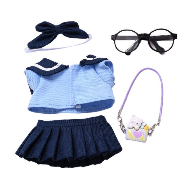 17cm Doll Clothes,6.7 Inches Cute Doll Clothes Suitable for Dolls Accessories, Dress Up Clothes for 17cmPlush Doll(NO Doll) (Style-D)