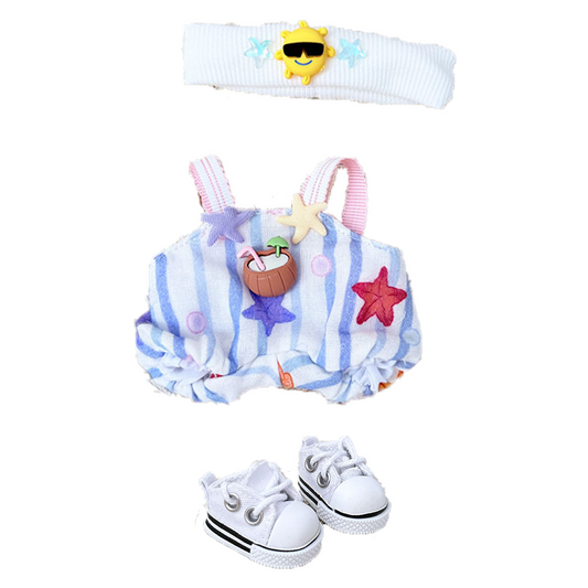 17cm Doll Clothes,6.7 Inches Cute Doll Clothes Suitable for Dolls Accessories, Dress Up Clothes for 17cmPlush Doll(NO Doll)