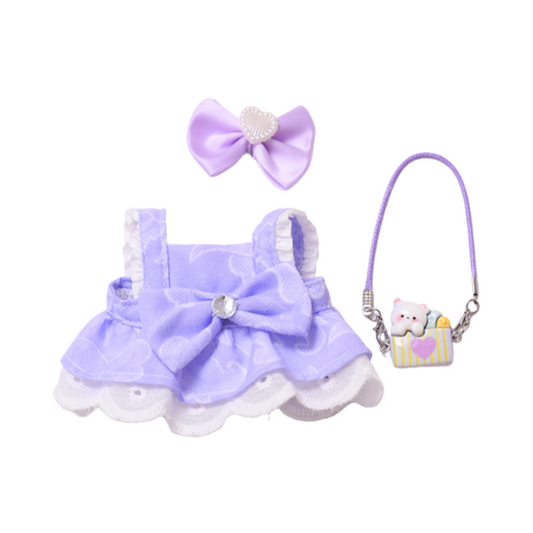 17cm Doll Clothes,6.7 Inches Cute Doll Clothes Suitable for Dolls Accessories, Dress Up Clothes for 17cmPlush Doll(NO Doll)