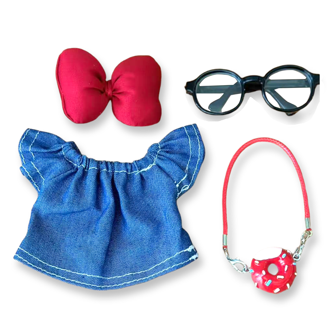 17cm Doll Clothes,6.7 Inches Cute Doll Clothes Suitable for Dolls Accessories, Dress Up Clothes for 17cmPlush Doll(NO Doll)