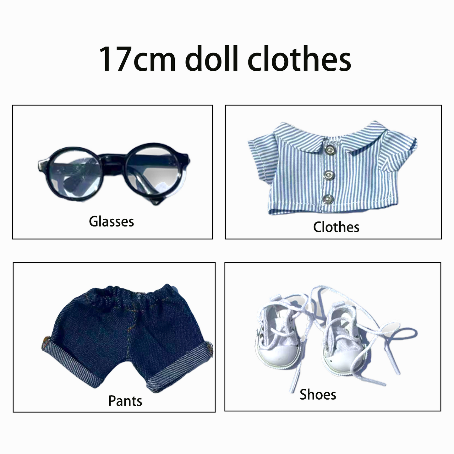 17 cm Doll Clothes - 6.7 Inches Cute Dolls Dress - Premium Fashion Accessories, Luxury Chic Doll Clothes & Style Bundle,Gifts for Lovers