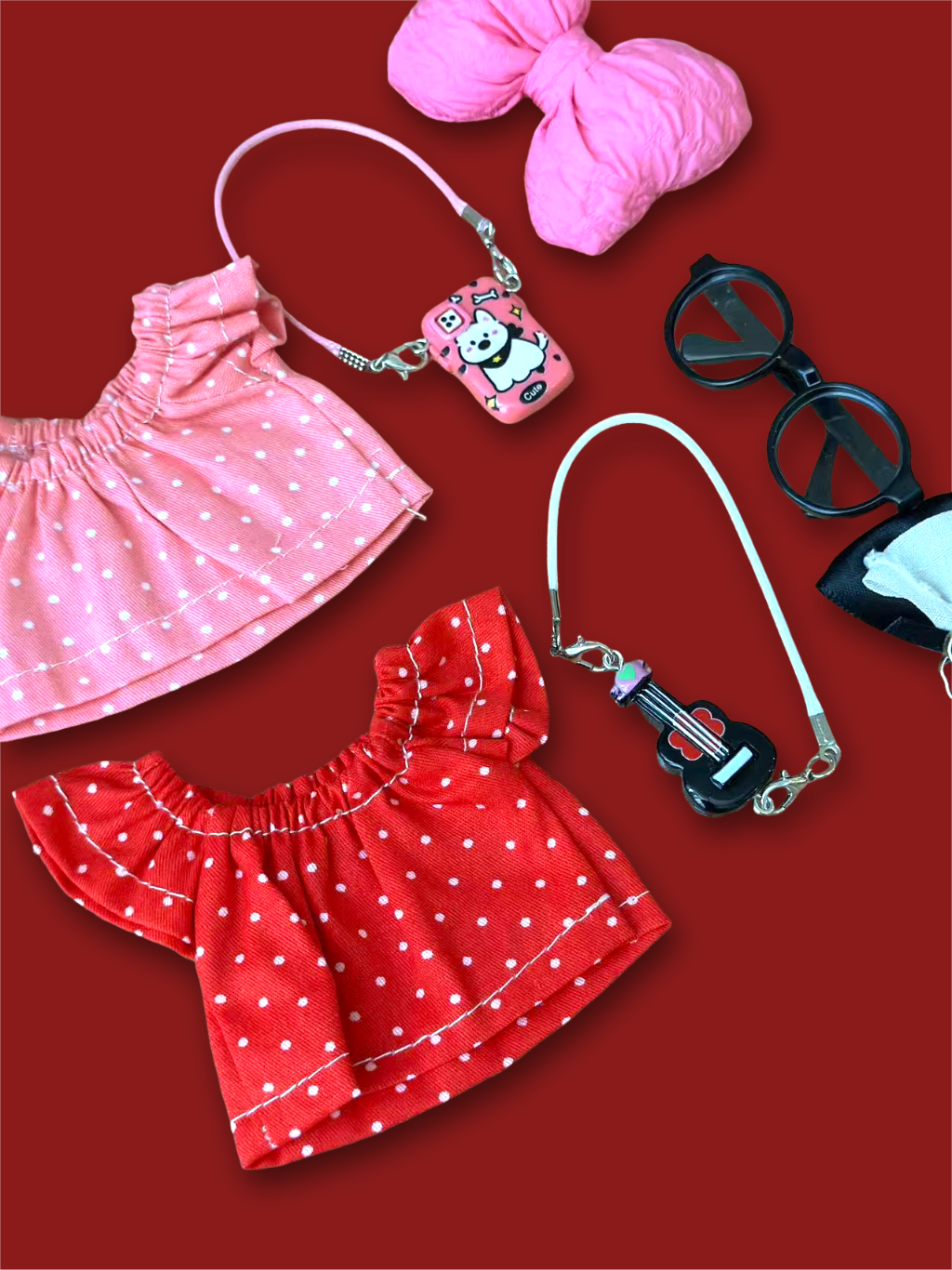 17cm Doll Clothes,6.7 Inches Cute Doll Clothes Suitable for Dolls Accessories, Dress Up Clothes for 17cmPlush Doll(NO Doll)