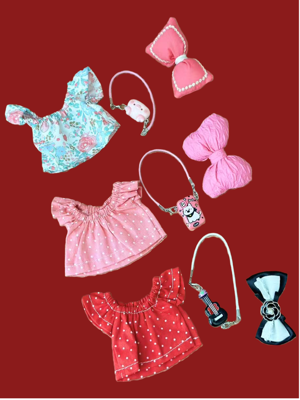 17cm Doll Clothes,6.7 Inches Cute Doll Clothes Suitable for Dolls Accessories, Dress Up Clothes for 17cmPlush Doll(NO Doll)