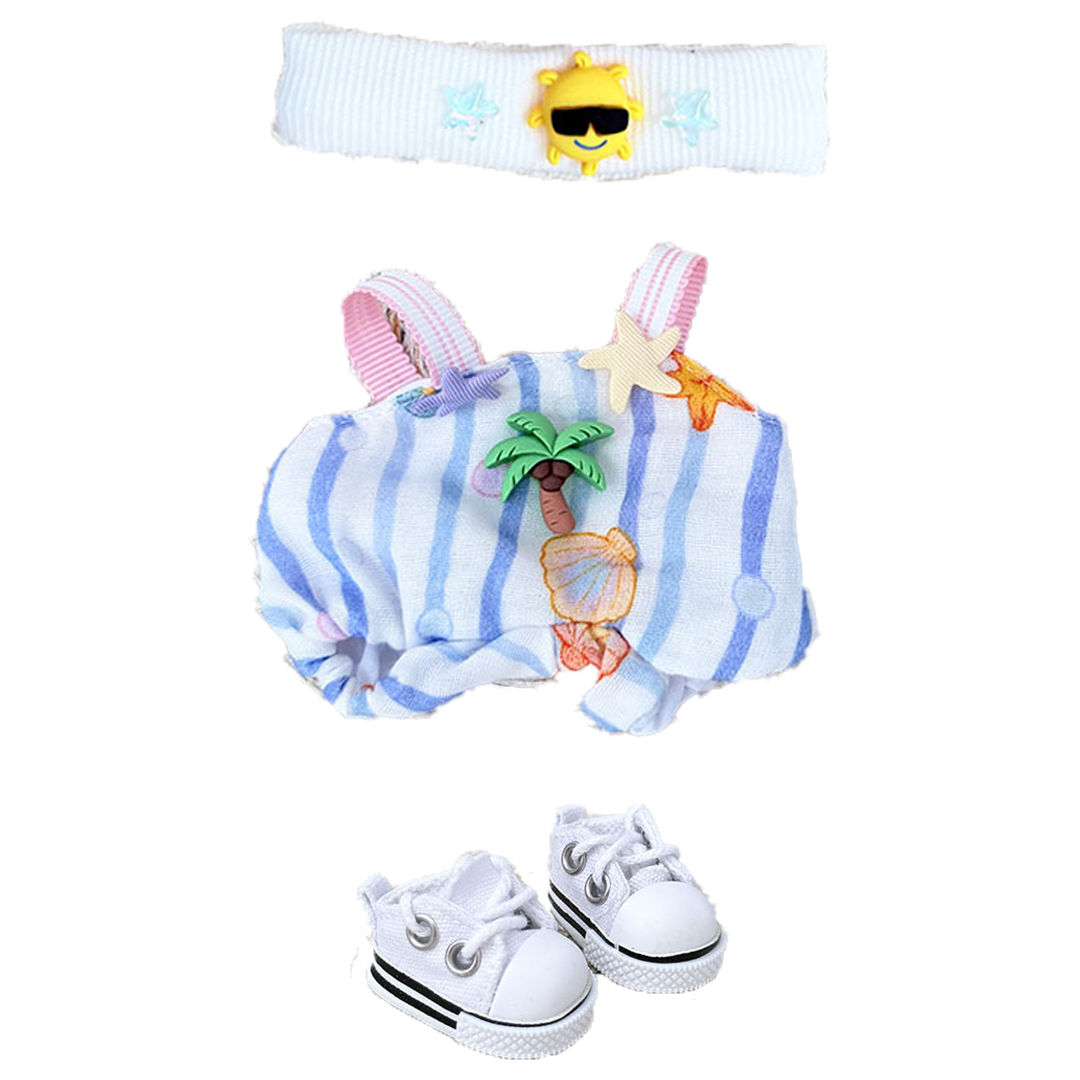 17cm Doll Clothes,6.7 Inches Cute Doll Clothes Suitable for Dolls Accessories, Dress Up Clothes for 17cmPlush Doll(NO Doll)