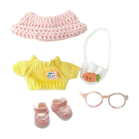 17cm Doll Clothes,6.7 Inches Cute Doll Clothes Suitable for Dolls Accessories, Dress Up Clothes for 17cmPlush Doll(NO Doll)
