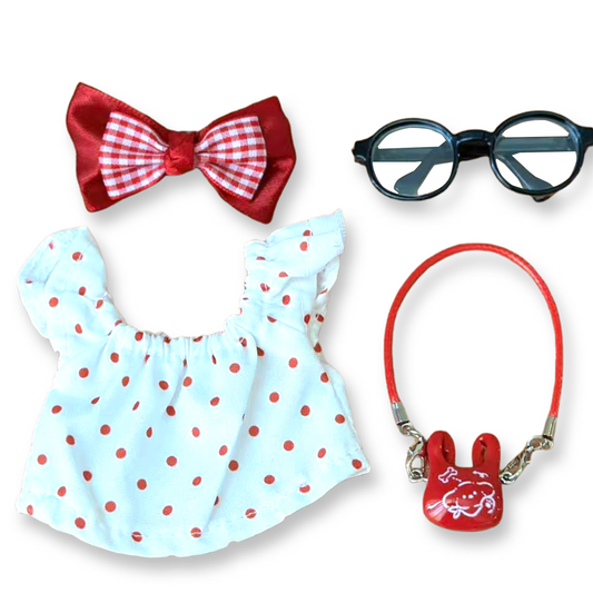 17cm Doll Clothes,6.7 Inches Cute Doll Clothes Suitable for Dolls Accessories, Dress Up Clothes for 17cmPlush Doll(NO Doll)
