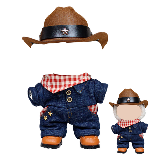 17cm Doll Clothes Compatitable with Labubu,6.7 Inches Cute Doll Clothes Suitable for Labubu Dolls Accessories, Dress Up Clothes for Labubu Plush Doll(NO Doll)