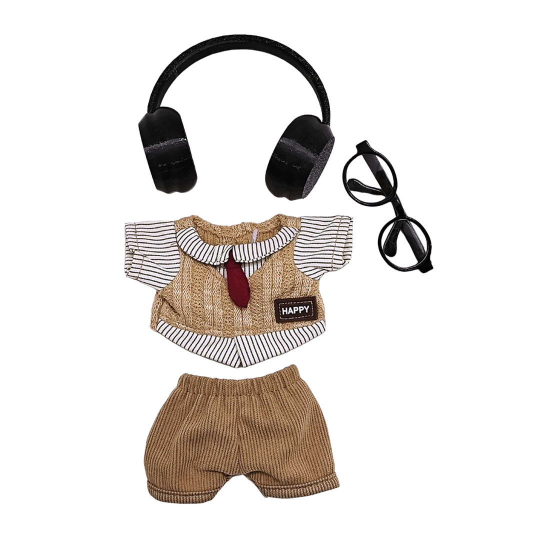 5set 17cm Doll Clothes,6.7 Inches Cute Doll Clothes Suitable for Dolls Accessories, Dress Up Clothes for17cm Plush Doll(NO Doll)